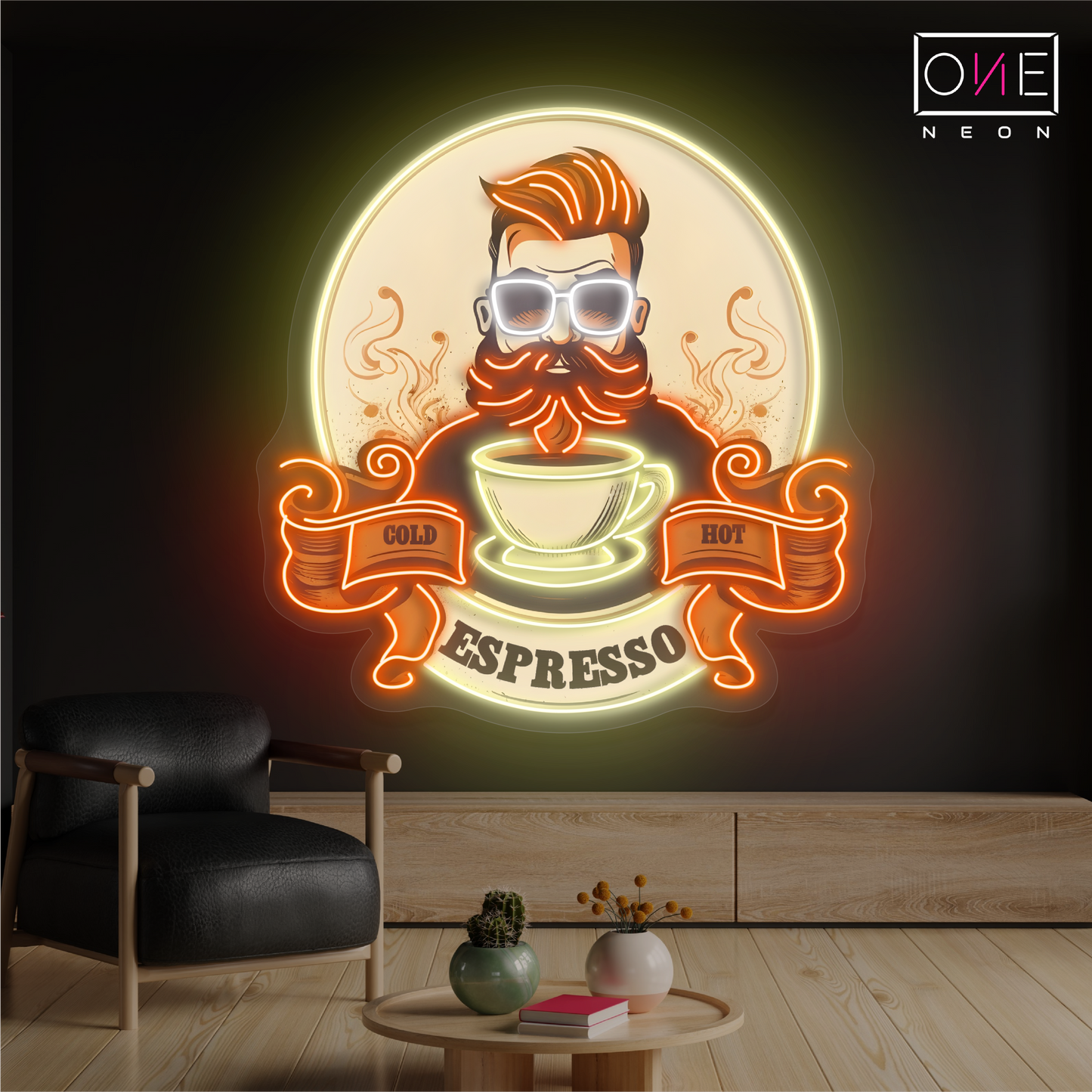 Enseigne néon LED décorative "Hipster Espresso"