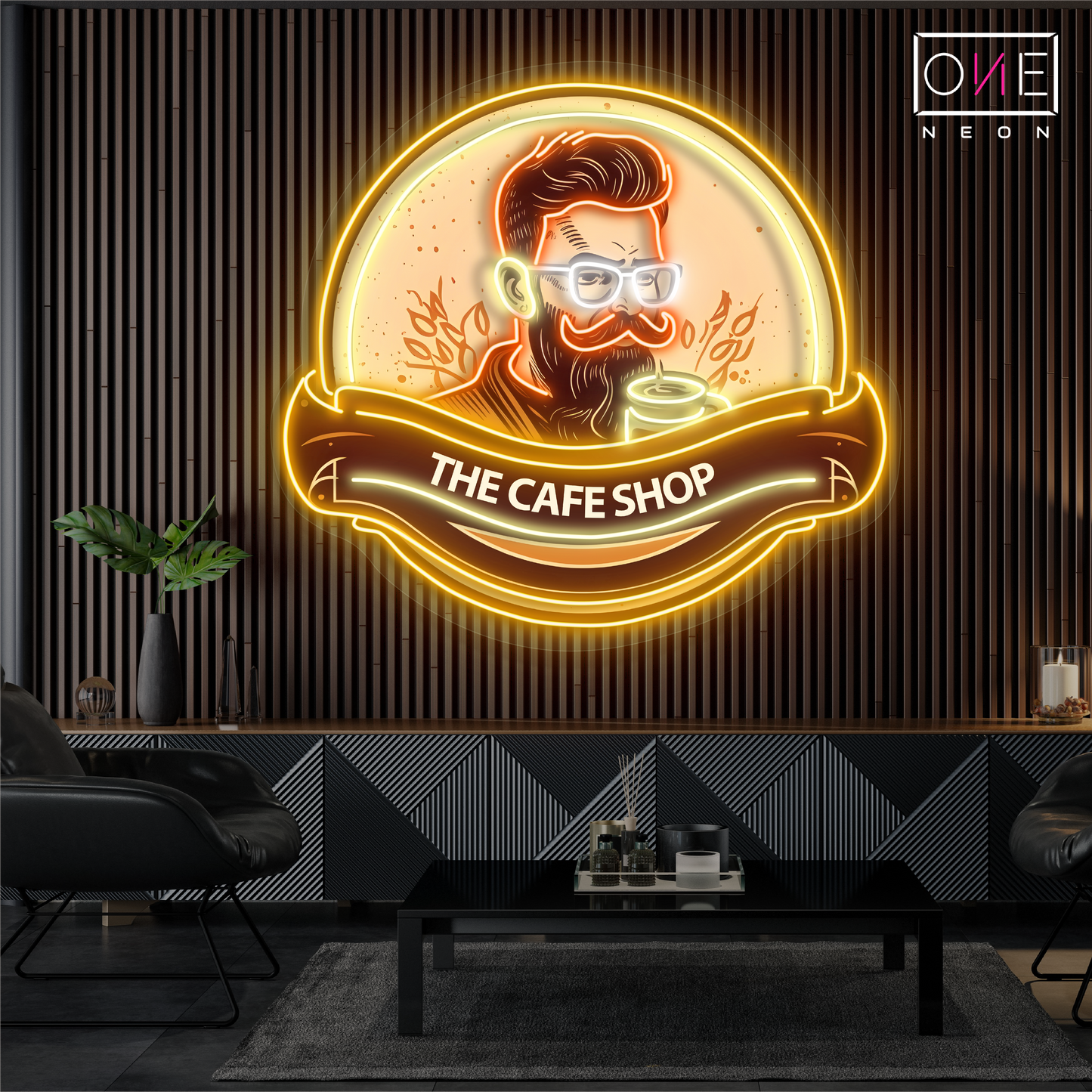 Enseigne LED néon décorative café hipster