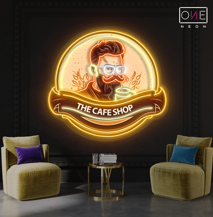 Enseigne LED néon décorative café hipster