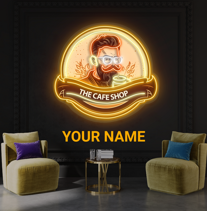 Enseigne LED néon décorative café hipster