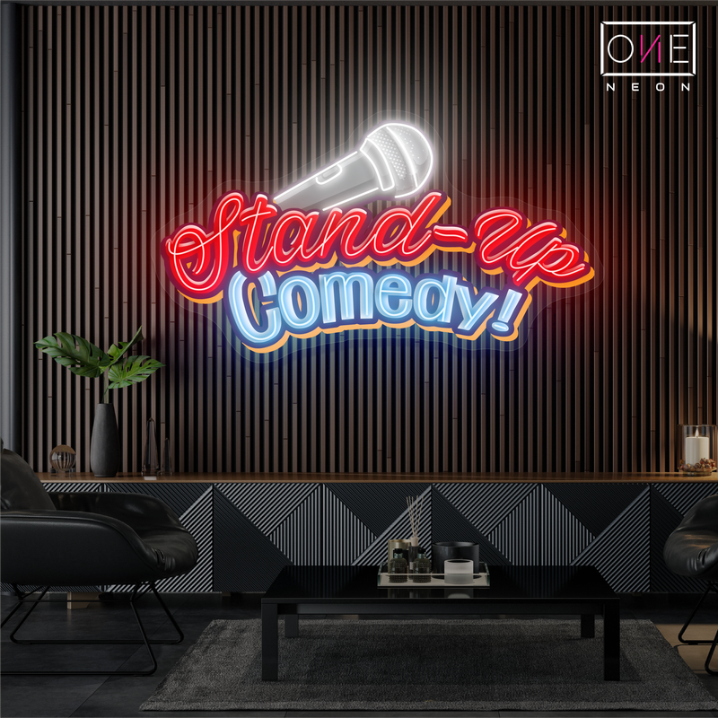 Enseigne LED néon pour œuvre d'art de stand-up comique