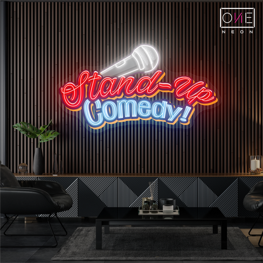 Enseigne LED néon pour œuvre d'art de stand-up comique