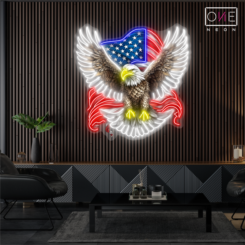 Enseigne néon LED murale "Les Ailes de la Liberté"