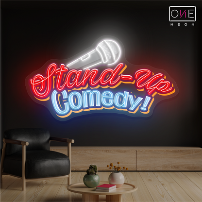 Enseigne LED néon pour œuvre d'art de stand-up comique