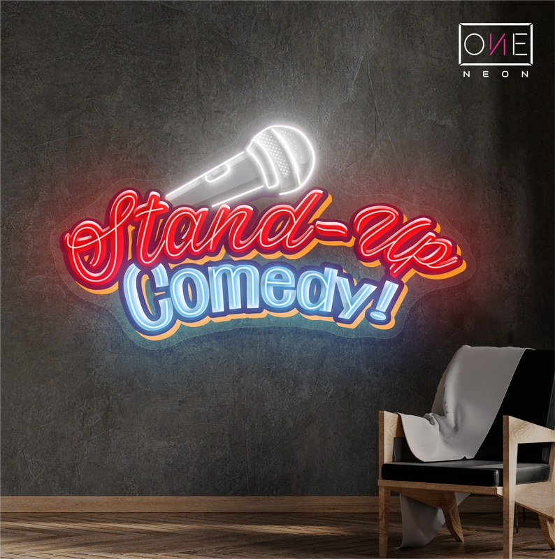 Enseigne LED néon pour œuvre d'art de stand-up comique