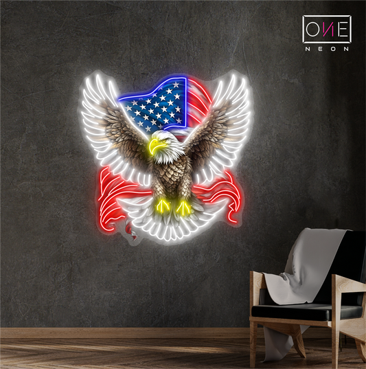 Enseigne néon LED murale "Les Ailes de la Liberté"