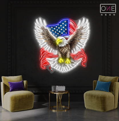 Enseigne néon LED murale "Les Ailes de la Liberté"