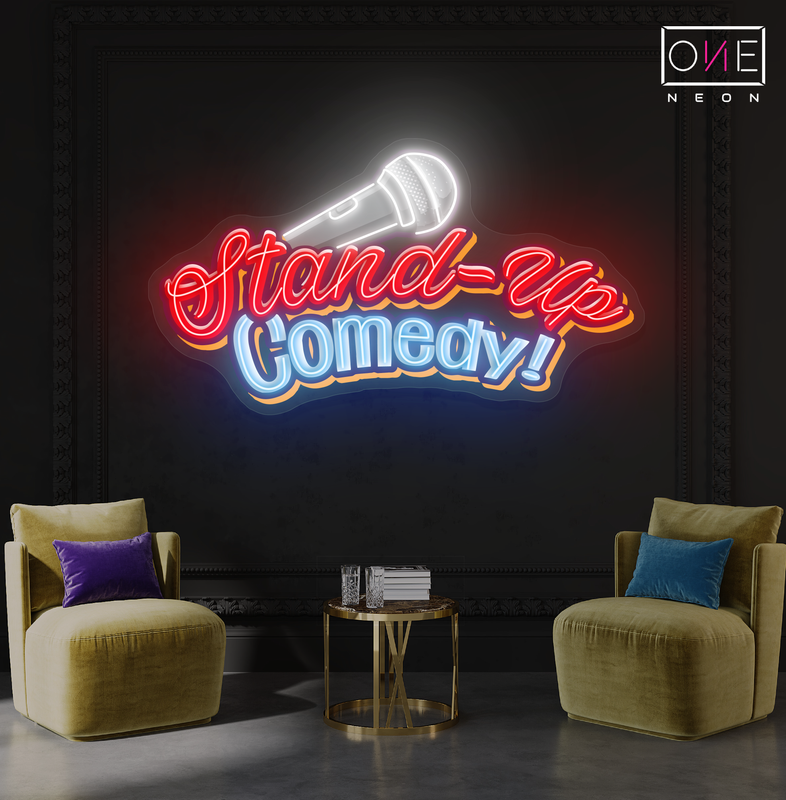Enseigne LED néon pour œuvre d'art de stand-up comique