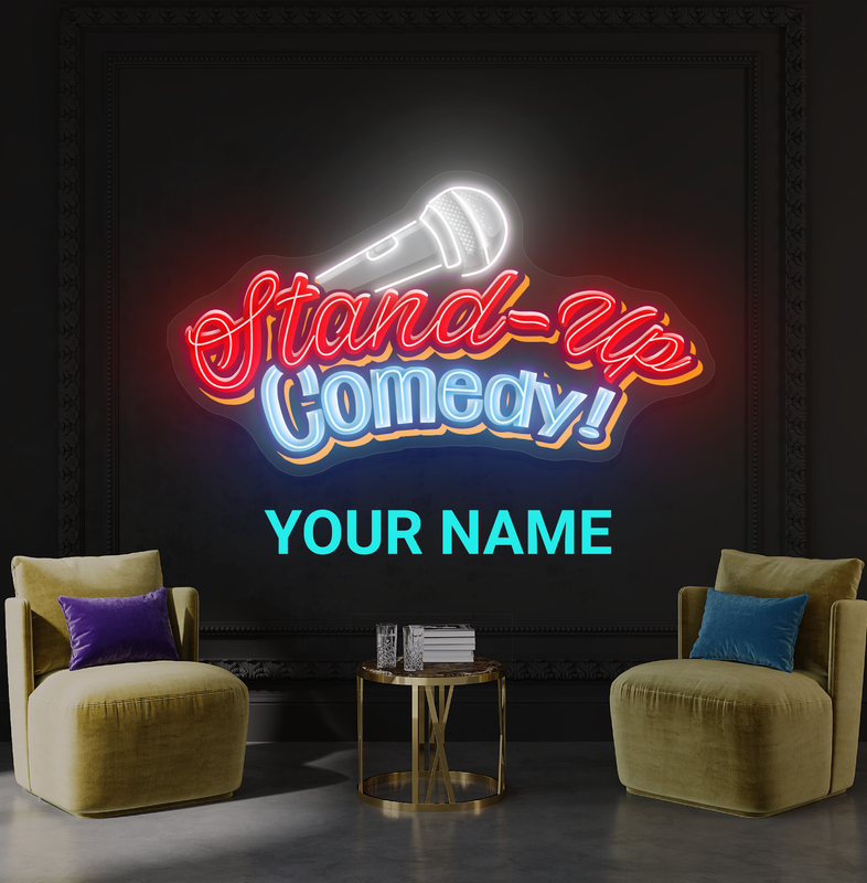 Enseigne LED néon pour œuvre d'art de stand-up comique