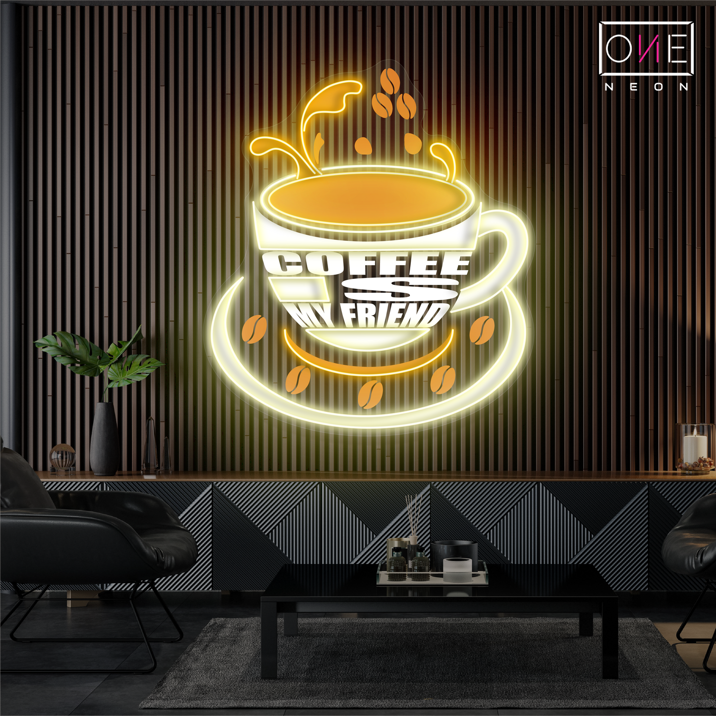 Enseigne néon LED "Coffee is My Friend"