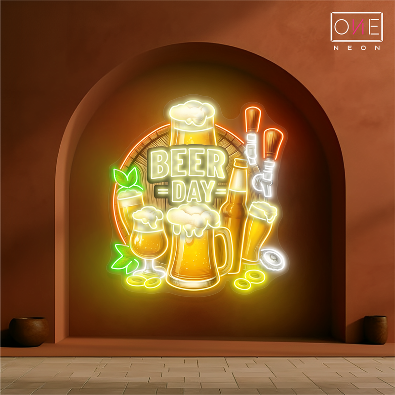 Enseigne lumineuse LED Néon "Journée de la bière"