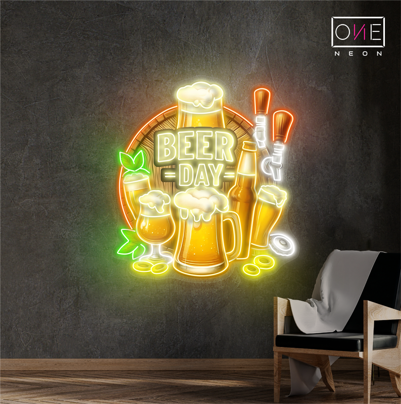 Enseigne lumineuse LED Néon "Journée de la bière"
