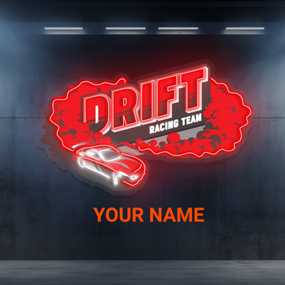 Enseigne néon LED Drift Racing Team