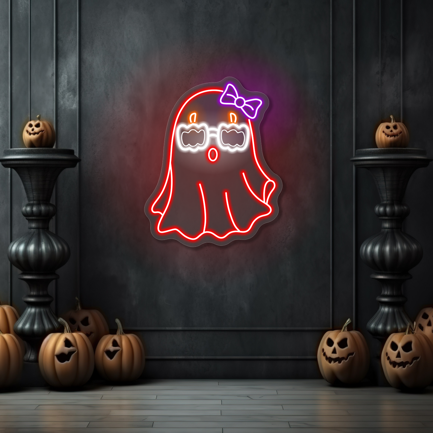 Enseigne néon LED Fantôme mignon