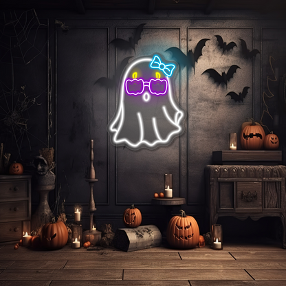 Enseigne néon LED Fantôme mignon