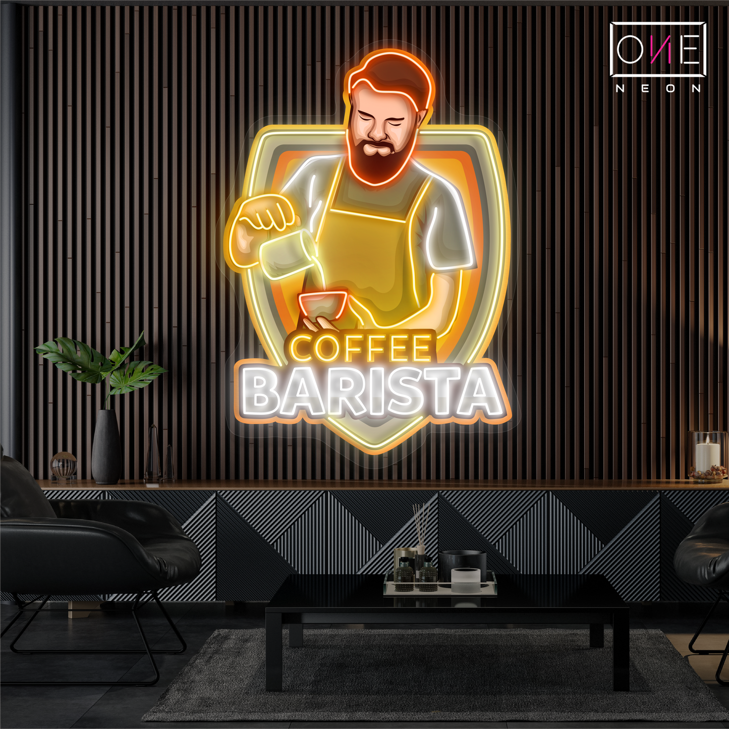 Enseigne LED néon Barista café