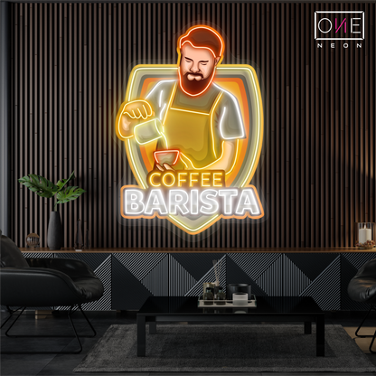 Enseigne LED néon Barista café