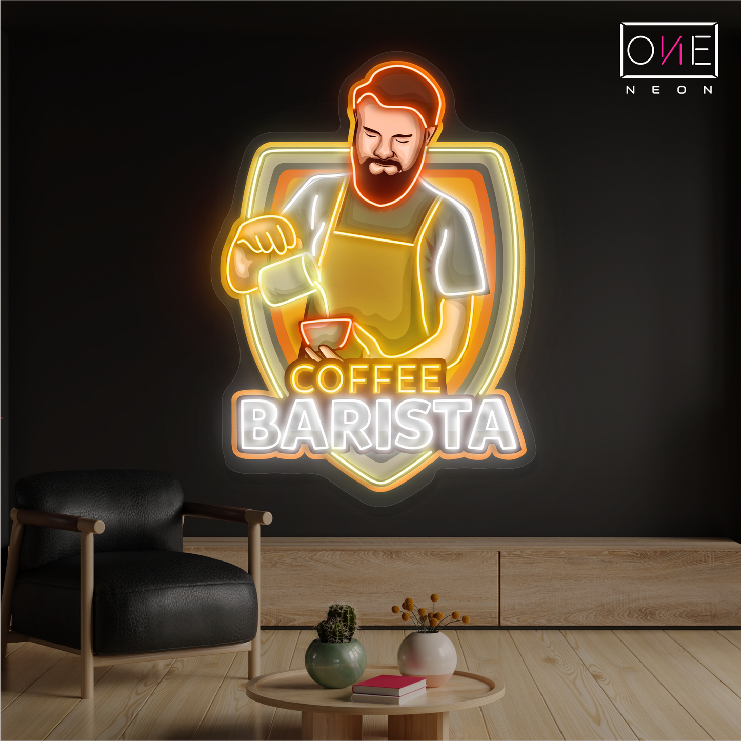 Enseigne LED néon Barista café
