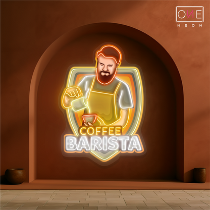 Enseigne LED néon Barista café