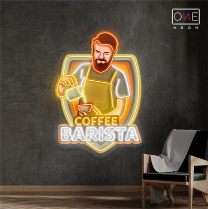 Enseigne LED néon Barista café