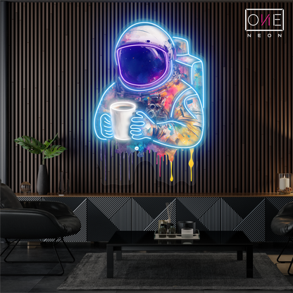 Enseigne néon LED murale Cosmic Coffee