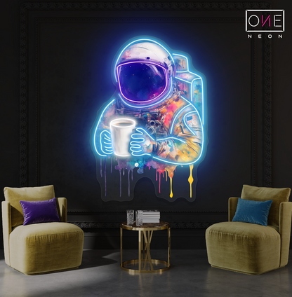 Enseigne néon LED murale Cosmic Coffee
