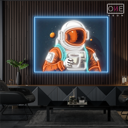 Enseigne néon LED "Cosmic Coffee Break Artwork"