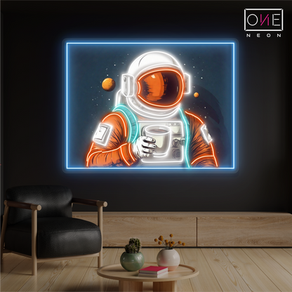 Enseigne néon LED "Cosmic Coffee Break Artwork"