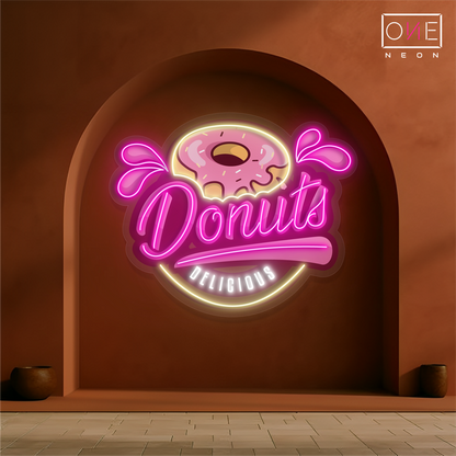 Enseigne Néon LED Donut Délicieux