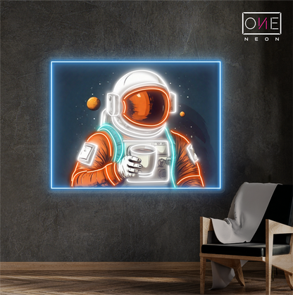Enseigne néon LED "Cosmic Coffee Break Artwork"
