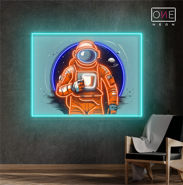 Enseigne néon LED artistique Spacewalk Coffee