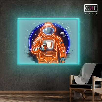 Enseigne néon LED artistique Spacewalk Coffee