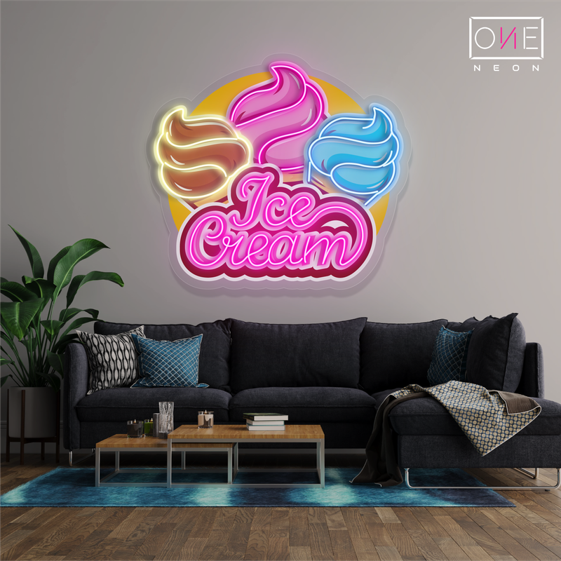 Enseigne Néon LED "Crème Glacée"