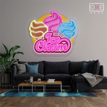 Enseigne Néon LED "Crème Glacée"