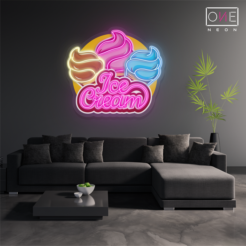 Enseigne Néon LED "Crème Glacée"