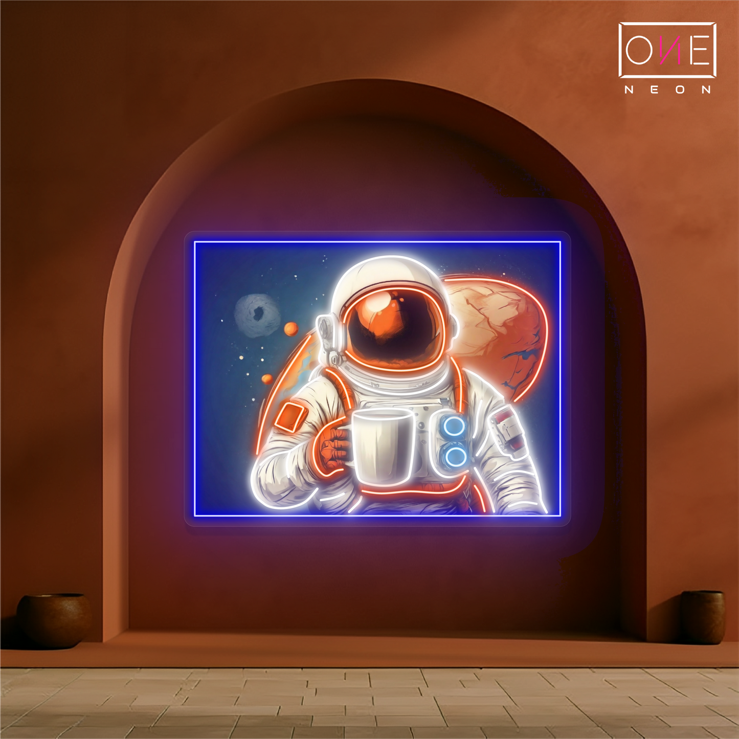 Enseigne lumineuse LED néon « Martian Coffee »