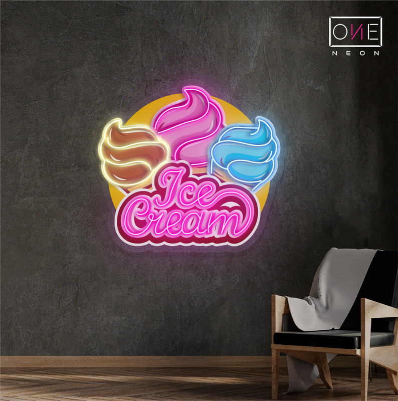 Enseigne Néon LED "Crème Glacée"