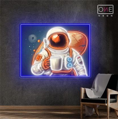 Enseigne lumineuse LED néon « Martian Coffee »