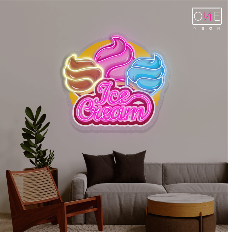 Enseigne Néon LED "Crème Glacée"