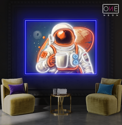 Enseigne lumineuse LED néon « Martian Coffee »