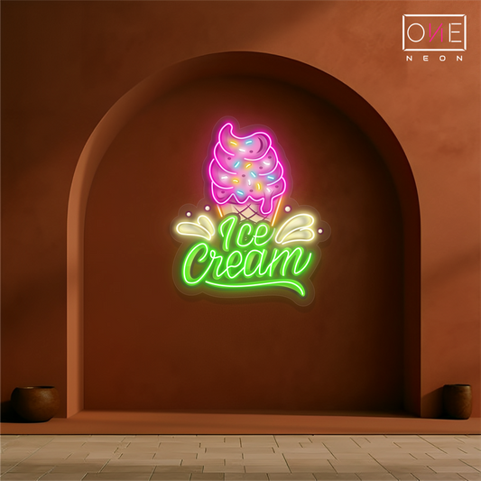 Enseigne Néon LED "Crème Glacée"