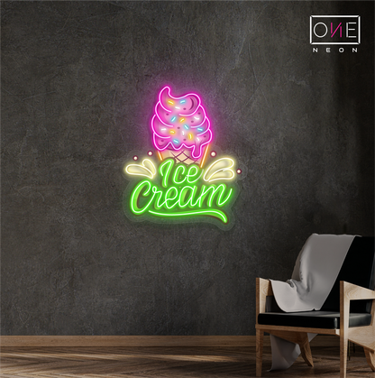 Enseigne Néon LED "Crème Glacée"