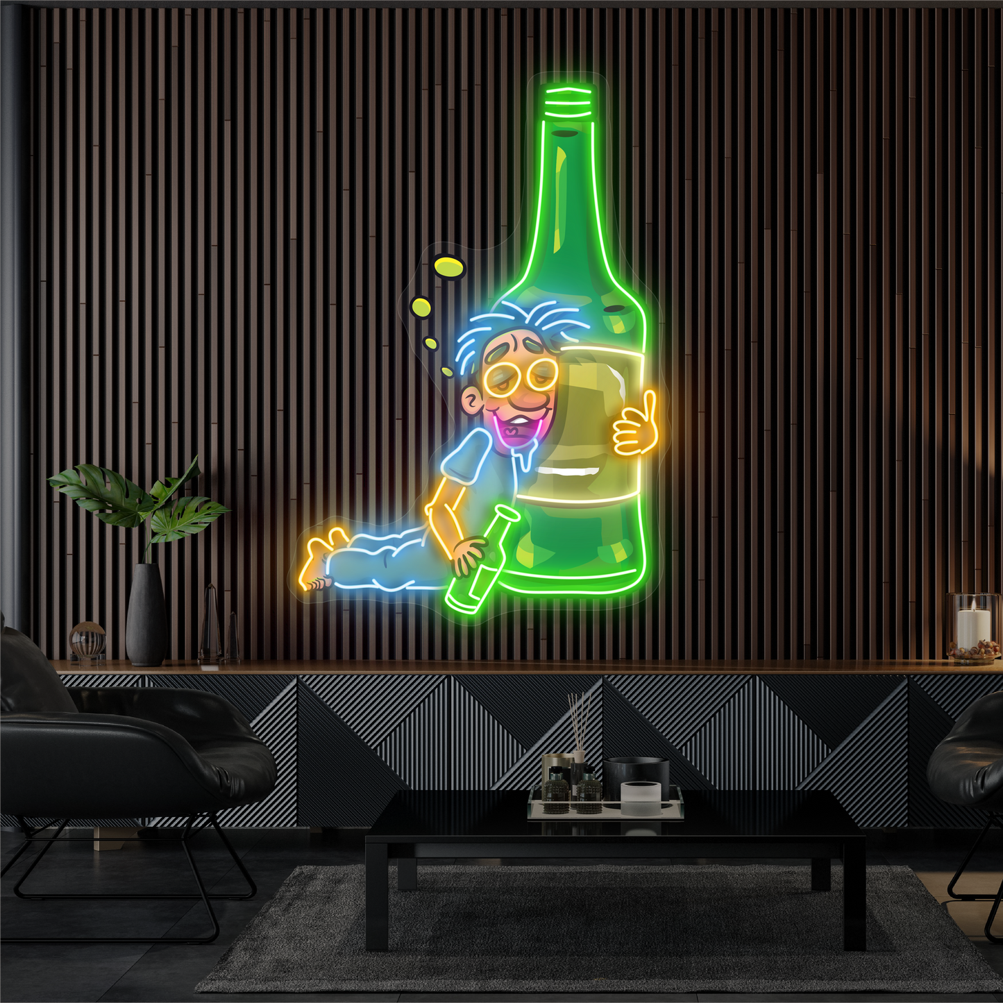 Enseigne Néon LED "Drunk Buddy Artwork"