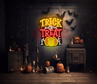 Enseigne LED Néon "Joyeux Halloween"