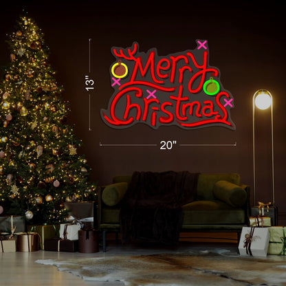 Enseigne néon LED Joyeux Noël