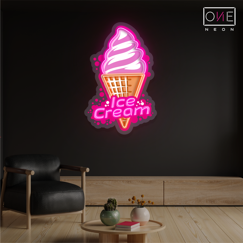 Enseigne néon LED Cône de crème glacée