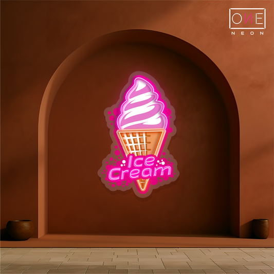 Enseigne néon LED Cône de crème glacée