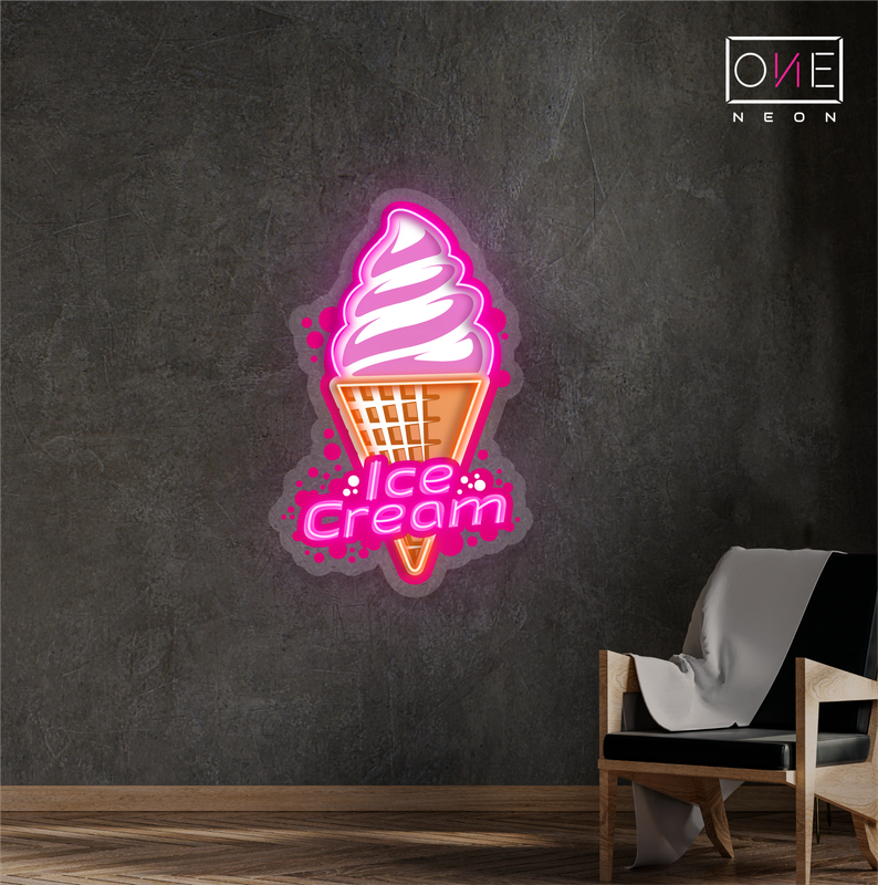 Enseigne néon LED Cône de crème glacée