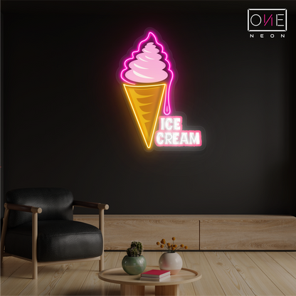 Enseigne néon LED Cône de crème glacée