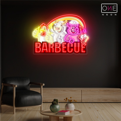 Enseigne néon LED "Barbecue"